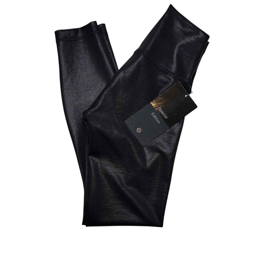 Lululemon Wunder Train High-Rise Tight 25" *Foil Radiate Foil Print Black - Picture 4 of 11